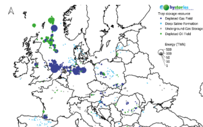 Hydrogen Storage Resource for Depleted Fields and Aquifers in Europe